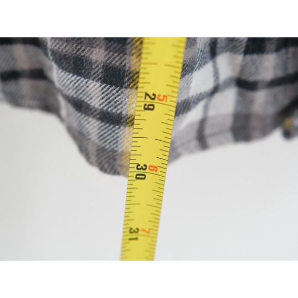 Woolrich Men’s Button Down Flannel‎ XL Plaid Black Yellow - Picture 6 of 7